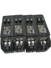 Square D HOMT1515 2-15 Amp Single-Pole Tandem Circuit Breaker (LOT OF 4) *SALE*