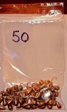 (50) 5mm Tungsten Jigs - Unpainted, Sharp Hooks - Crappie, Bluegill, Perch...