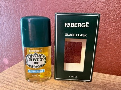 Vintage Boxed Faberge Brut 33 Aftershave 4.2 Fl OZ   USA  Orig Box