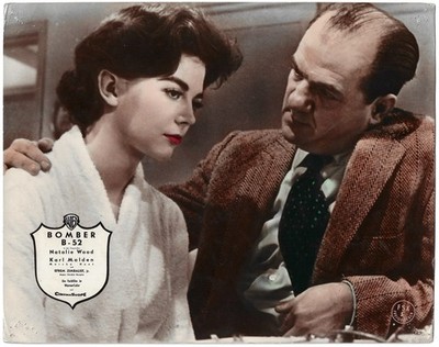 Natalie Wood Karl Malden Bomber B-52 orig. AHF #5