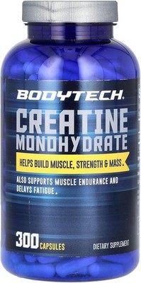 BodyTech 100 Pure Creatine Monohydrate 2250 MG Supports Muscle Strength Mass, 10