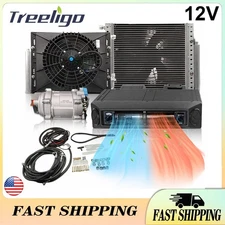 12V DC Electric Underdash Aircon Cool & Heat Universal Auto Vehicle Car A/C Kit