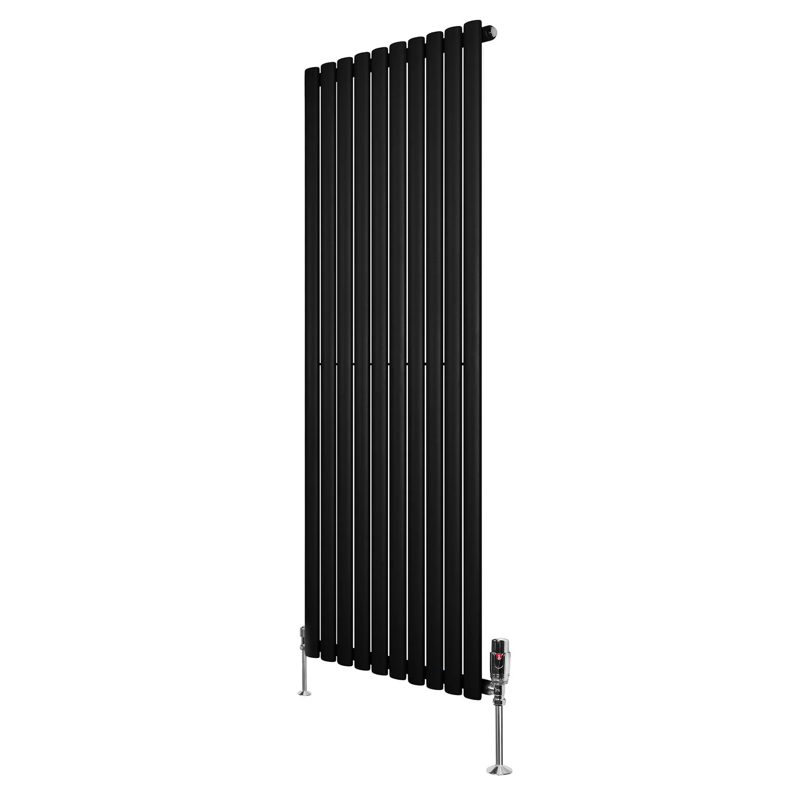 Oval Single Column Radiator 1600mm x 600mm & TRV Chrome Valves