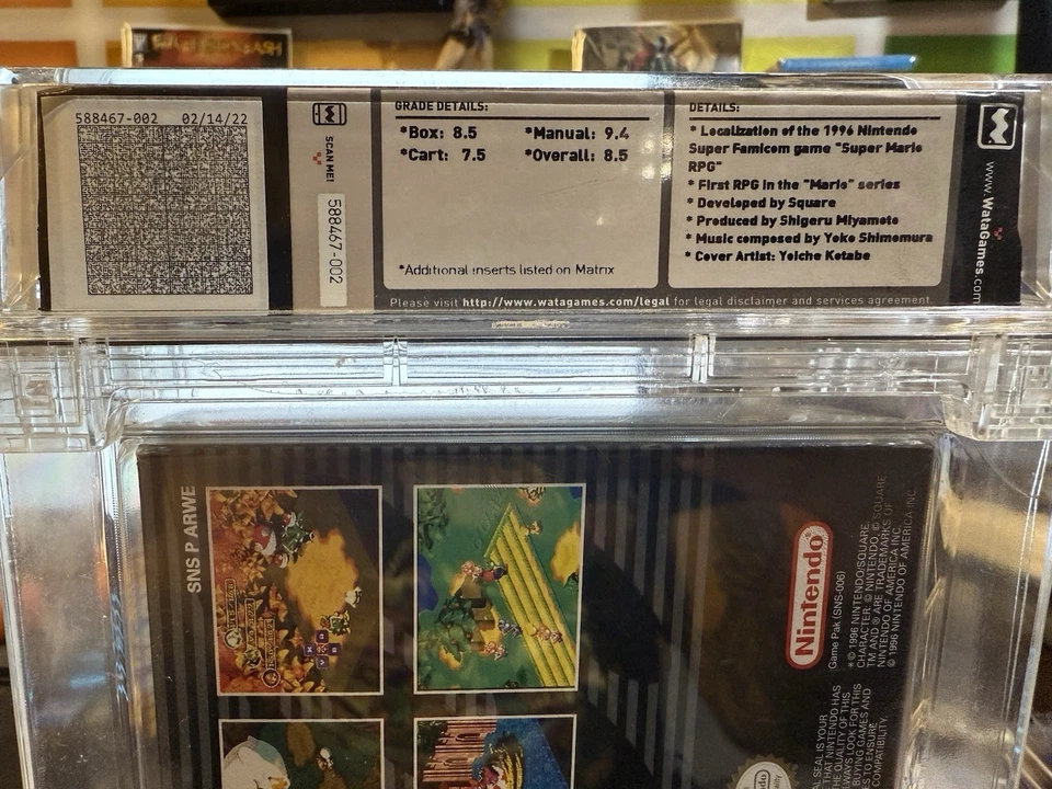super mario rpg snes 1996 cib WATA graded 8.5 - Image 3 of 4