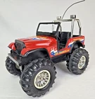 Vintage Tonka All American Pressed Steel Red Jeep 10" Long USA Excellent Cond