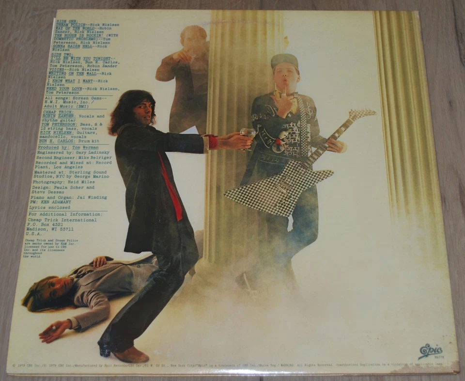 Cheap Trick Dream Police vinyl LP 1979 Epic - Image 2 of 4