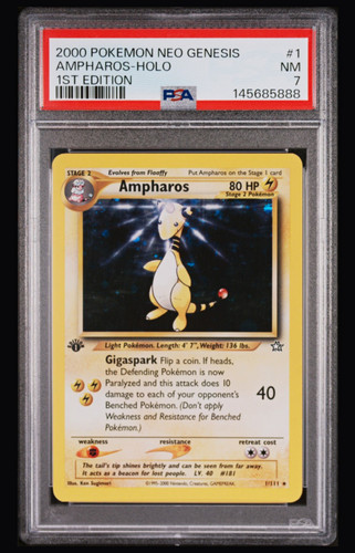 Ampharos (1st Edition) graded PSA 7 for sale on eBay