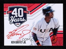 2019 USA Baseball Stars & Stripes Red Ink 6/10 Ken Griffey Jr #KG Auto HOF 0g4