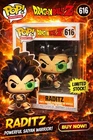 Funko Pop! Vinyl Dragon Ball Z Raditz #616 Animation Anime & Manga Vinyl Figure