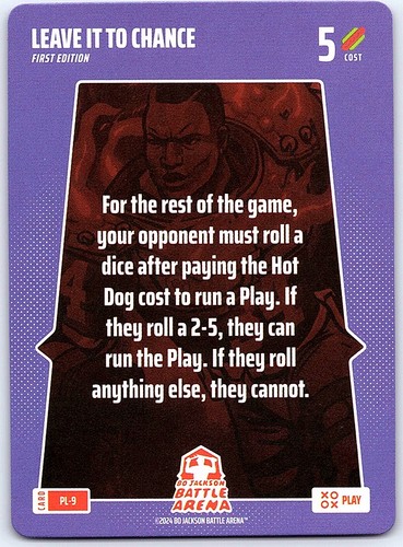 2026 Bo Jackson Battle Arena Play Card - Leave it to Chance SSP PL-9