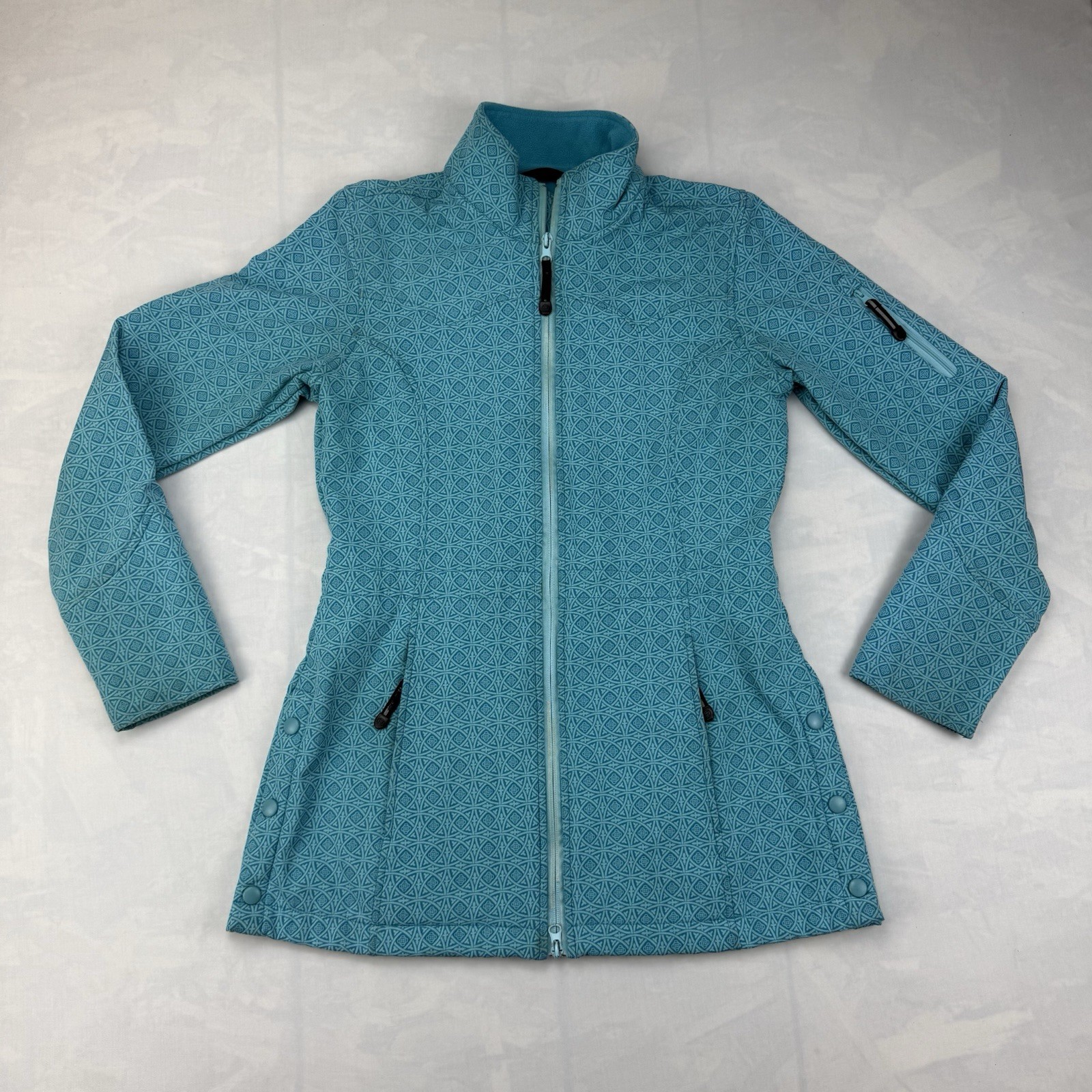 Roper Women’s Teal Softshell Jacket Medium Geomet… - image 1