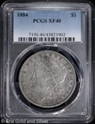 1884-P $1 Morgan Silver Dollar PCGS XF 40