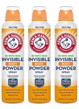 Arm  Hammer Invisible Body Powder Spray, Clear Talc-Free Body Odor  Sweat Cont