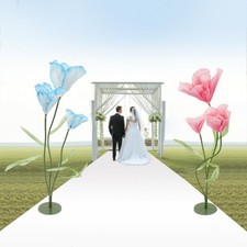 Artificial Wedding Flowers, Elegant Three-Headed Tulips for Reception Decor