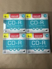 Maxell CD-R Maxdata 80 Min 700mb 5 Pack Blank CDs NEW, SEALED LOT OF 4