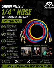 Gearionz 29986 Plus II 1/4" Hose with Compact Ball Valve, 72" (Pack of 3)