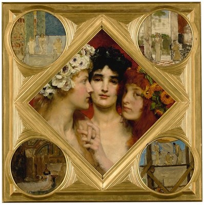 Lawrence Alma Tadema die drei Grazien Vintage Kunstdruck Poster Wanddeko Deko