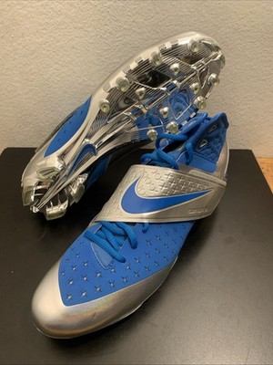 Nike CJ81 ELITE TD 412914 Promo Mettalic Blue Silver Cleats Men Sz 12 Limited