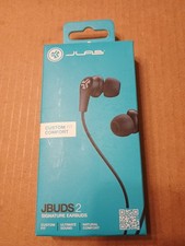JLab JBuds2 Signature Earbuds with 3.5 mm Headphone Jack in Black Pearl. Sealed.