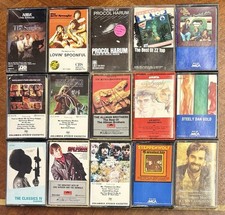 Lot Of 15 Classic Rock Best Of Cassettes, Used, ZZ Top, Procol Harum, Steely Dan