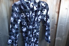 Tim Burton Nightmare Before Christmas JACK SKELLINGTON Plush FleecE M 8-10 d48