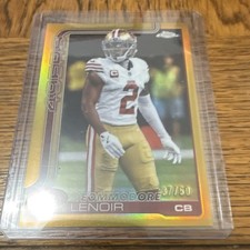 Topps 2024 Topps Chrome Deommodore Lenoir 49ers #269 Gold Refractor 37/50