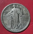 1917 Type I US Standing Liberty SILVER Quarter! "Philadelphia" Mint! FINE Coin
