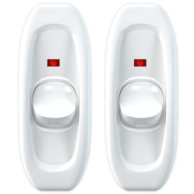2 Pack Appliance Switch On/Off Button Table Lamp Desk Light In-Line Cord White