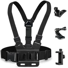 Mobile Phone Chest Strap Harness Mount Holder Kit For Action Camera POV / VLOG
