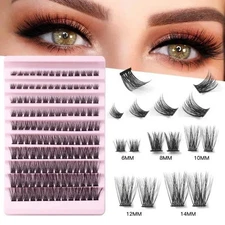 DIY Lash Clusters 8-16mm, Daily Natural Look, Short&Long Segment False Eyelashes