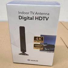 WAVE Indoor TV Antenna HDTV 4K 1080P New in Box 120 Mile Range