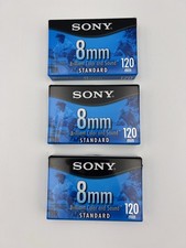 Lot of 3 Sony 8mm Video Tapes P6-120MPL 120 Minute MP Standard Sealed