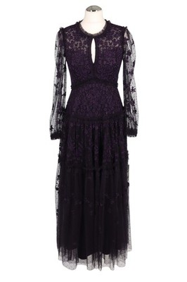Needle & Thread Damen Kleid Gr. 36 (UK 10) Lila NEU A-Linie Abendkleid Dress