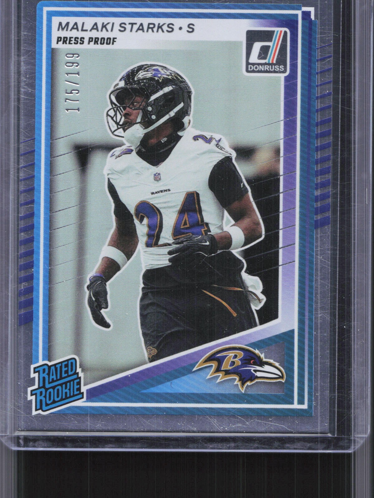 2025 Panini Donruss #346 Malaki Starks Rated Rookie Silver Proof #/199