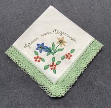Stofftaschentuch Gru&szlig; vom Tegernsee - Vintage - Sammlerst&uuml;ck - 7301 (26)