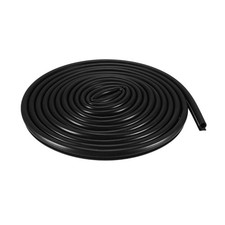 9.8ft T-Slot Mount Window Weatherstrip Seal 7mm Bulb for 6mm Slot Black