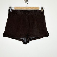 Tna Cozy Sleeve Shorts Brown Womens Small Lounge Booty Sweat Mid Rise Aritzia