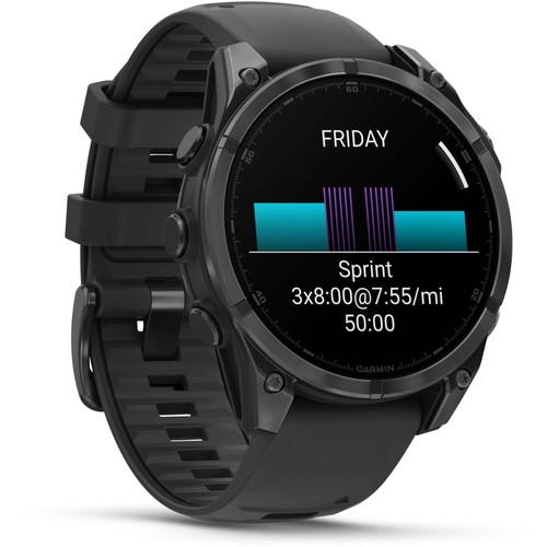 Garmin fenix 8 - 47mm AMOLED Slate gray with black silicone band | FREE Post - Picture 8 of 12