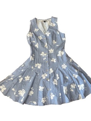 Universal Thread Blue Floral Mini Dress Size Extra Small
