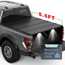 5.5FT Hard Tonneau Cover 4-Fold For 2015-2025 Ford F150 F-150 Truck Bed Cover