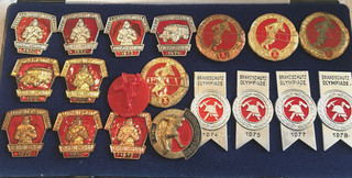 DDR NVA MfS Feuerwehr Stafette Schnelligkeitskampf Brandschutz Abzeichen Orden