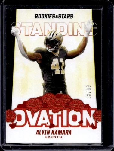 2021 Panini Rookies & Stars Alvin Kamara Standing Ovation Orange #13/99 Saints