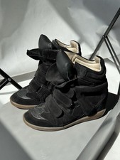 Black Wedge Platform Sneakers Women's Black Red 36EUR / 6US Isabel Marant Style
