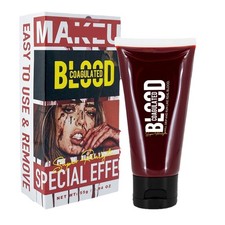 55g Fake Blood Gel with Sponge Halloween Stage Coagulated Blood Makeup Paint