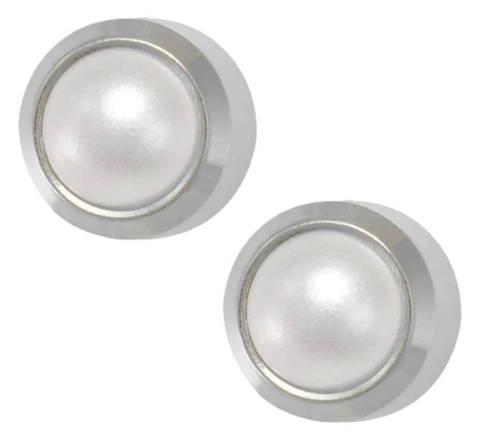 3, 6 o 12 STUDEX PERLAS CHAPADO EN ORO ACERO QUIRÚRGICO PENDIENTES TACHUELAS BISEL GARRA CONJUNTO Foto 4 de 4