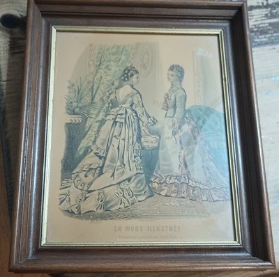 1860 Original La Mode Illustree Double Signature Huard Rare French