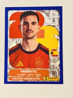 Panini FIFA World Cup 2026 Sticker Blue Crumple ESP 12. Fabian Ruiz (Spain)