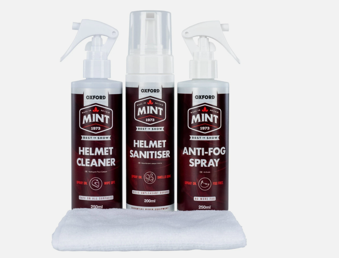 OXFORD MINT HELMET BIKE MOTORCYCLE CARE KIT XL BUNDLE MAINTENANCE CLEAN SPRAYS