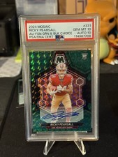 2024 Panini Mosaic - Rookie auto  Ricky Pearsall Choice Green & Black Prizm /25 