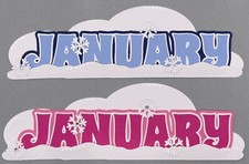 Months - January - Paper Piecing Scrapbook Embellishment Die Cuts